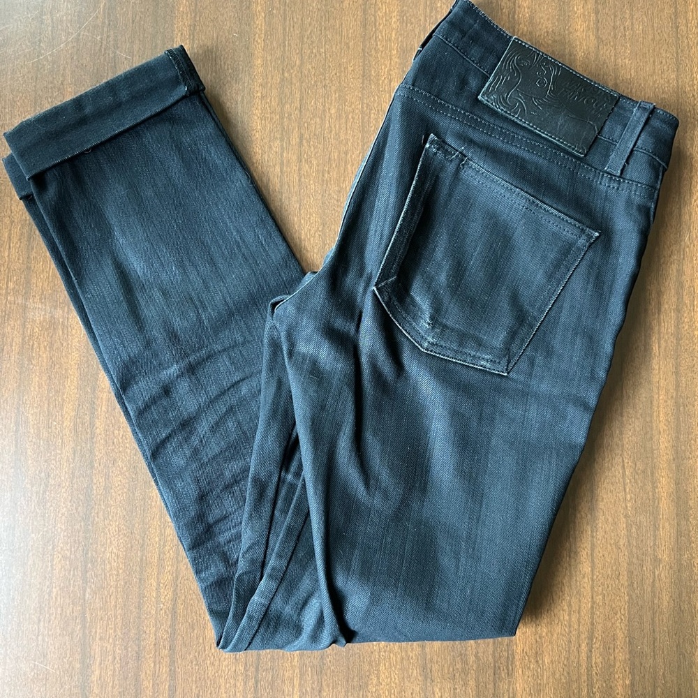 Naked & Famous Denim black stretch Super Skinny Guy Jeans 31